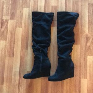 Chinese Laundry over the knee black boots